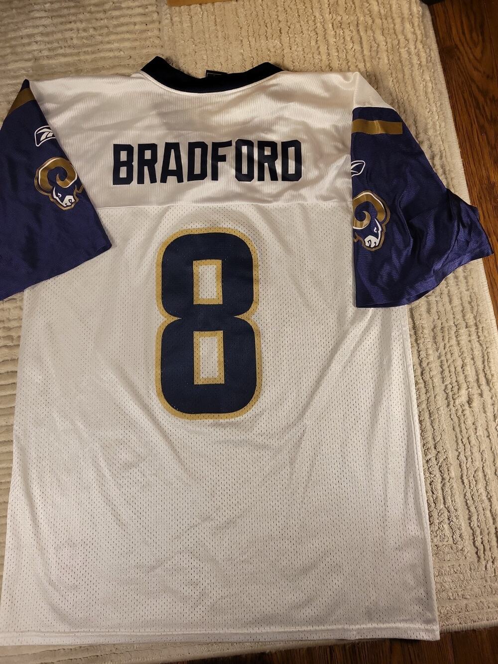 Reebok Sam Bradford Los Angeles Rams Jersey Mens Size Medium Football Adult